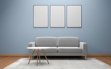 Oturma odası İç Gerçekçi Mockup