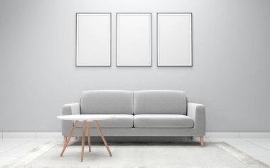 Oturma odası İç Gerçekçi Mockup