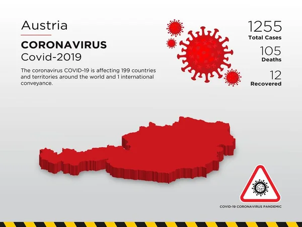 Wzór Projektu Kraju Dotkniętego Chorobą Koronawirusową — Zdjęcie stockowe