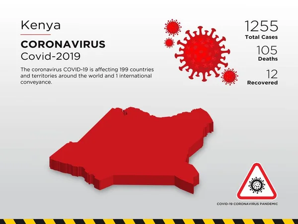 Plantilla Diseño Enfermedad Por Coronavirus Del País Afectado —  Fotos de Stock