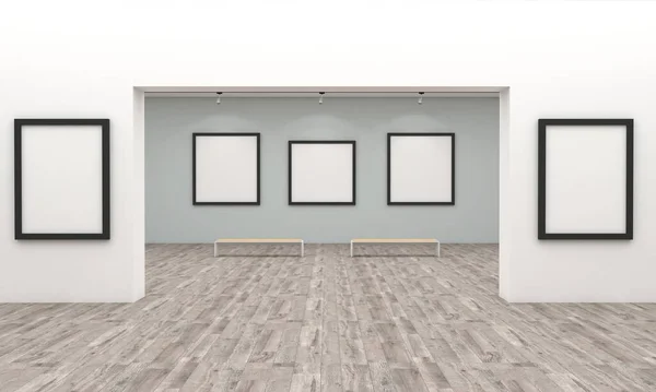 Художня Галерея Frames Muckup — стокове фото