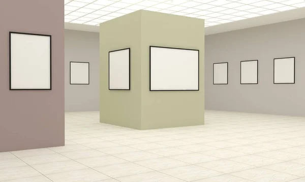 Art Gallery Frames Muckup