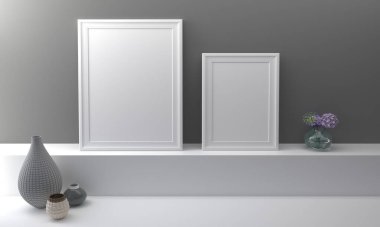 Boş fotoğraf çerçevesi Mokup Tasarımı