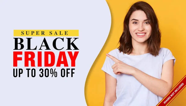 Black Friday Verkauf Banner Design Vorlage — Stockfoto