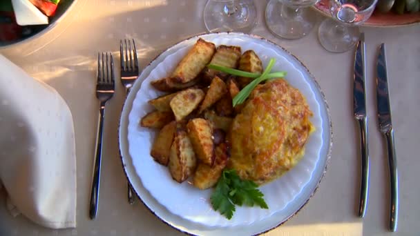 Köstlich Geschmack Abendessen Abendessen — Stockvideo