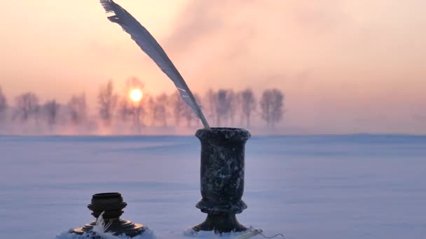 Życie Spokój Wieczność Kontemplacji Symbol Lód — Wideo stockowe