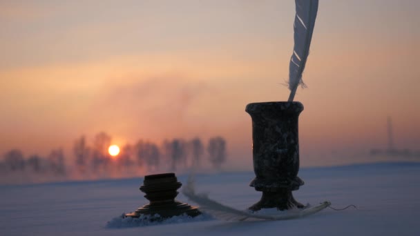 Símbolo Vida Calma Eternidad Contemplación Hielo — Vídeo de stock