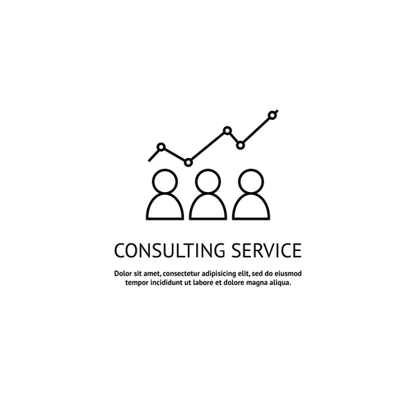 consulting service logo in outline modern style