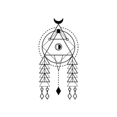 Kutsal geometri formlar, çizgiler, logo, işaret, sembol, şekil.