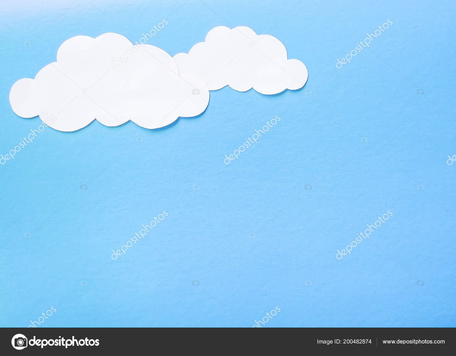 Beautiful Air Paper Clouds Blue Background Stock Photo Beautiful Air Paper Clouds Blue Background Stock Photo