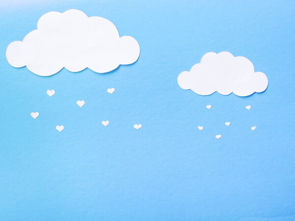 Бумажные тучи, с которых падают бумажные сердца
.