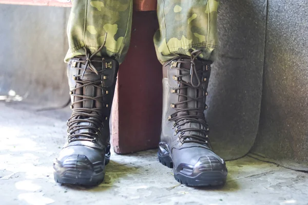 Botas Militares Uniformes Del Ejército Pantalones Militares — Foto de Stock
