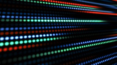 Renkli, yanıp sönen ışıklar. Çeşitli animasyonlar. Sahne ışıkları. Renkli parlak ışıklar. 4k video.