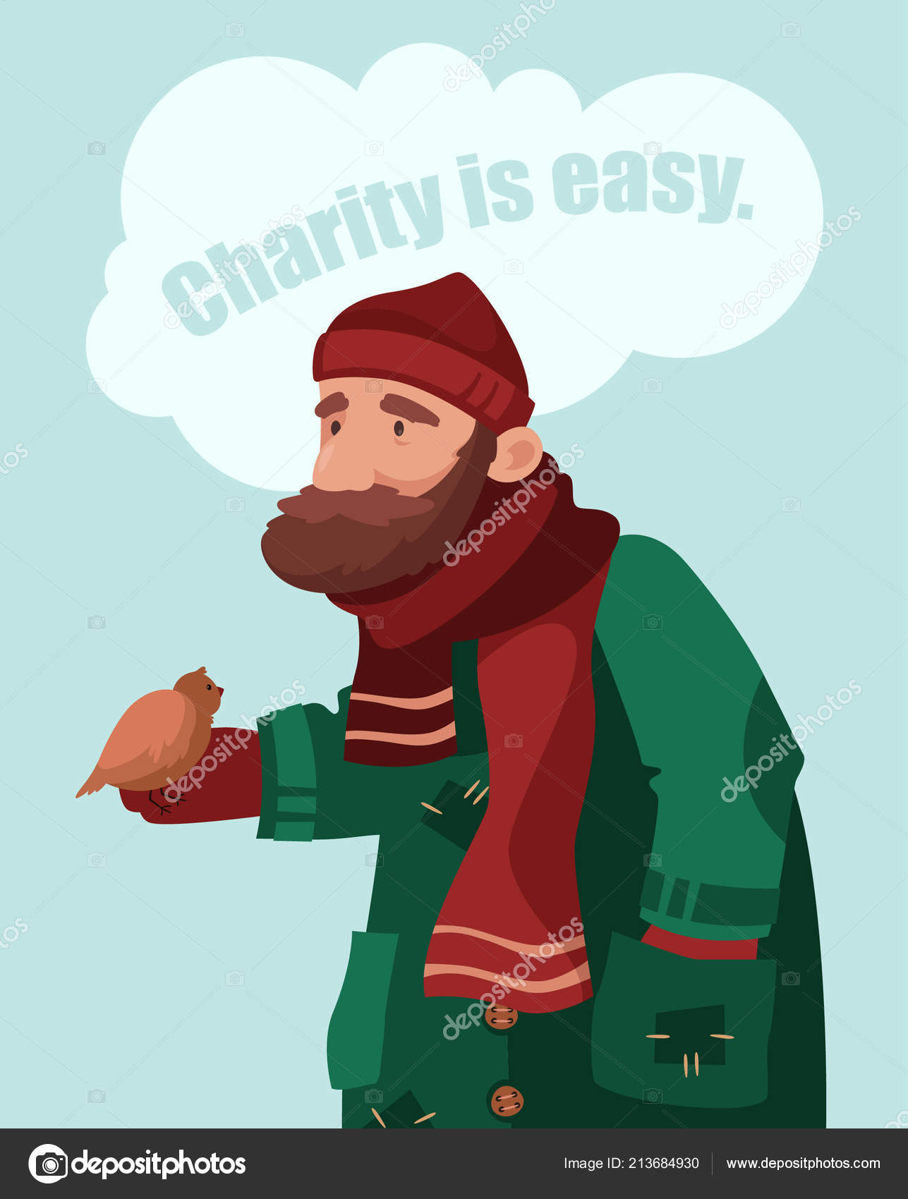 Old Homeless Man Old Clothes Feeding Bird Him Blanket Inscription Stock Vector Image by © #213684930 Old Homeless Man Old Clothes Feeding Bird Him Blanket Inscription Stock Vector Image by © #213684930