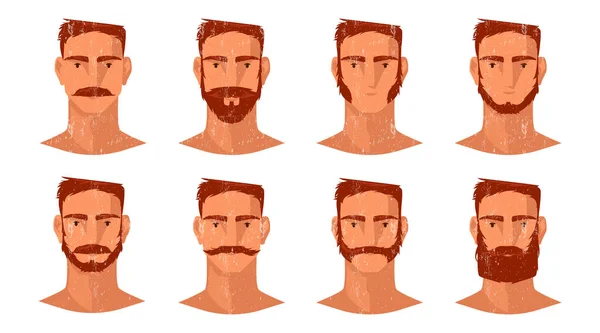 Vector Cartoon Beard Styles Character Design Set Beards Character Design  Stock Vector Image by © #240017822