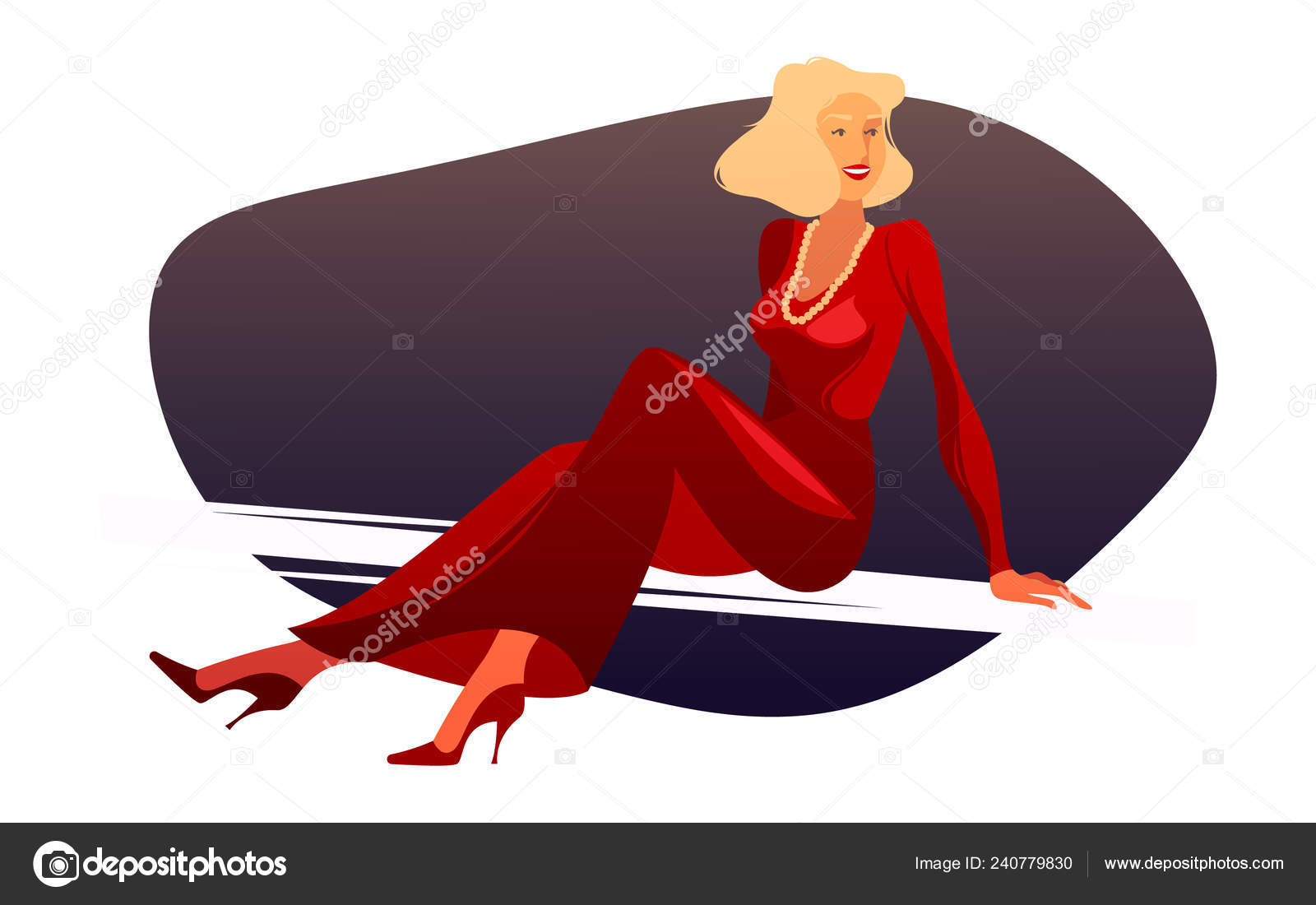 Beautiful Glamorous Woman Red Dress Blonde Character Design Cartoon Style Stock Vector Image by © #240779830 Beautiful Glamorous Woman Red Dress Blonde Character Design Cartoon Style Stock Vector Image by © #240779830