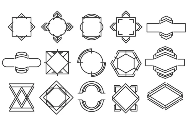 Zestaw Klatek Geometryczne Minimalistyczny Design Ilustracja Wektorowa — Wektor stockowy