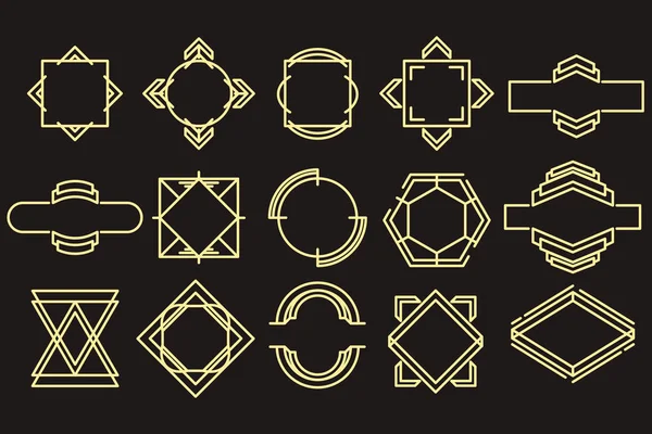 Набір Геометричних Кадрів Мінімалістичний Дизайн Векторні Ілюстрації — стоковий вектор