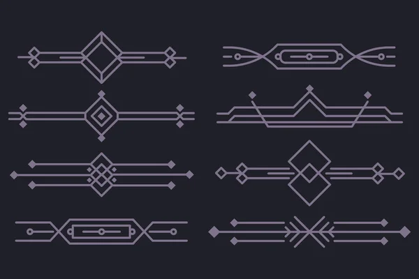 Set Geometrical Frames Minimalistic Design Vector Illustration — Stock Vector