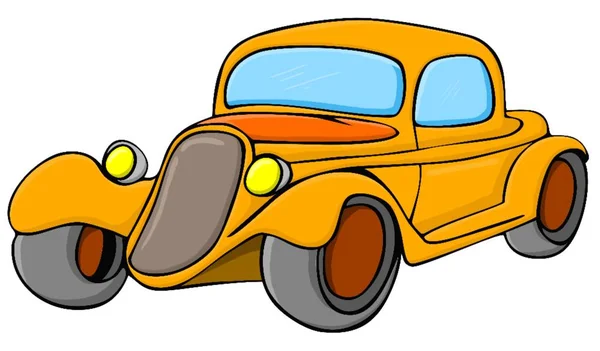 Klassisches Auto Handgezeichneter Cartoon — Stockfoto