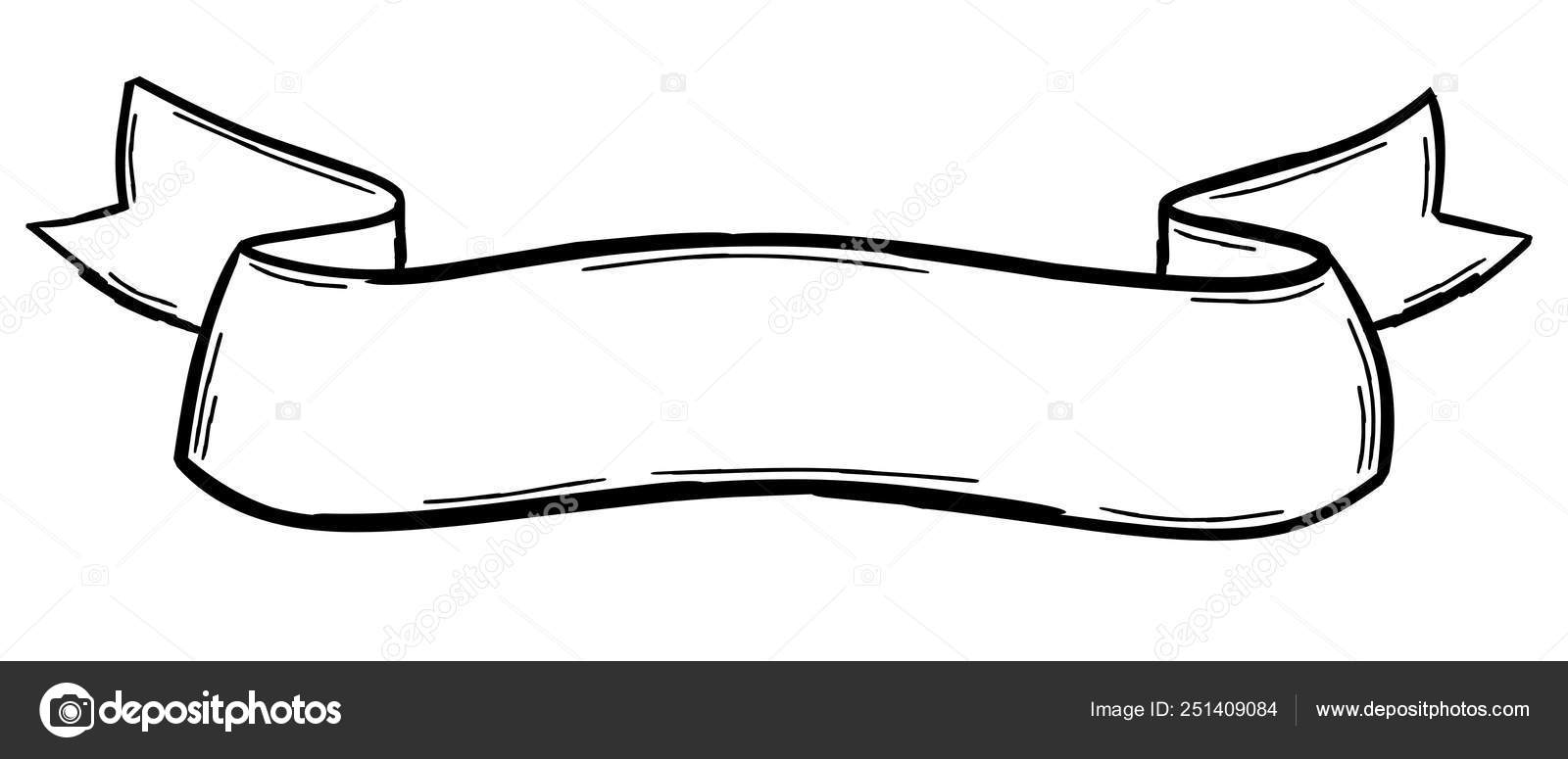 Hand Drawn Ribbon Banner Stock Photo by ©dennyranch.gmail.com 251409084