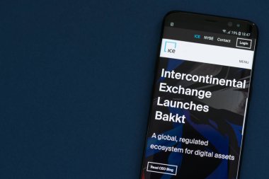 Girne, Kıbrıs - 1 Eylül 2018: Web sitesi InterContinental Exchange Nyse: buz ile ilan Bakkt - açık ve düzenlenmiş kripto platform ve dijital varlıkları için küresel ekosistem başlatma