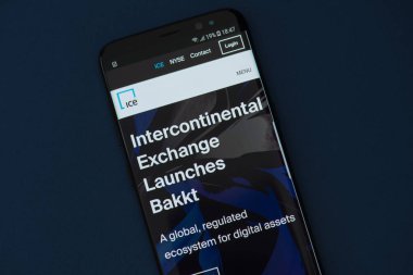 Girne, Kıbrıs - 1 Eylül 2018: Web sitesi InterContinental Exchange Nyse: buz ile ilan Bakkt - açık ve düzenlenmiş kripto platform ve dijital varlıkları için küresel ekosistem başlatma
