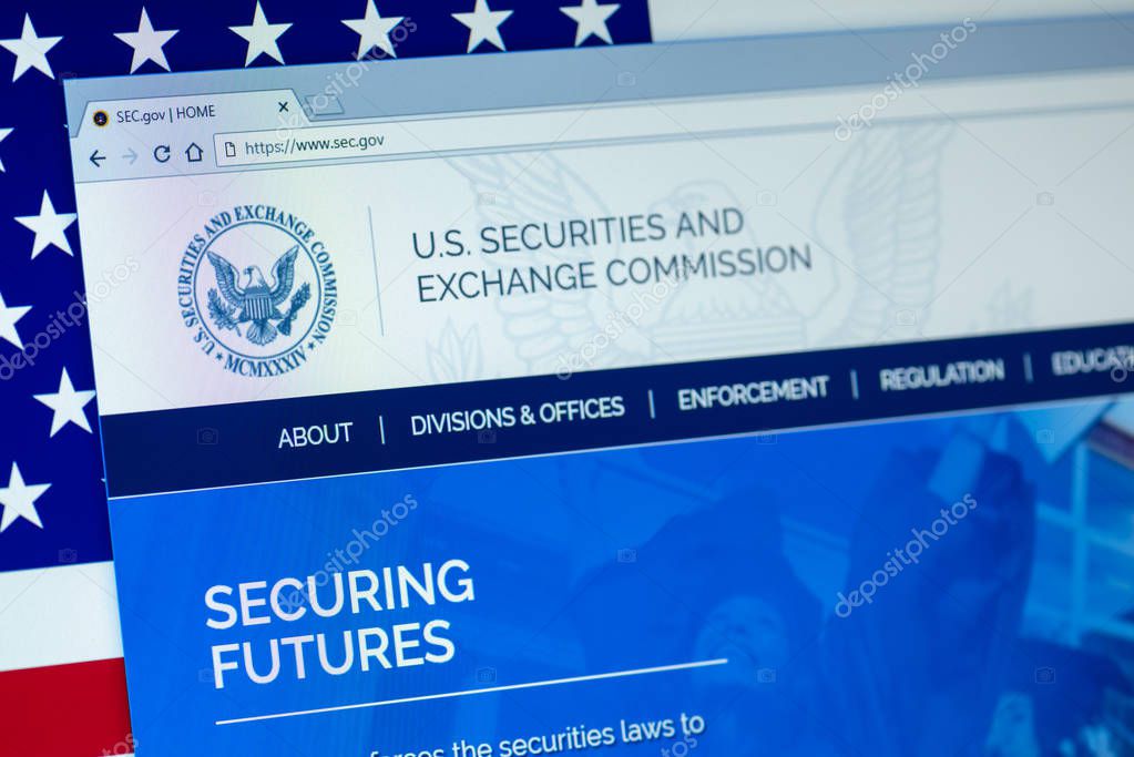 KYRENIA, CYPRUS - SEPTEMBER 10, 2018: Website of U.S. Securities and Exchange Commission displayed on the computer screen. SEC is an independent agency of the United States federal government.