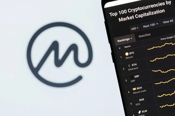 Kyrenia Zypern Oktober 2018 Die Startseite Des Coin Market Cap — Stockfoto