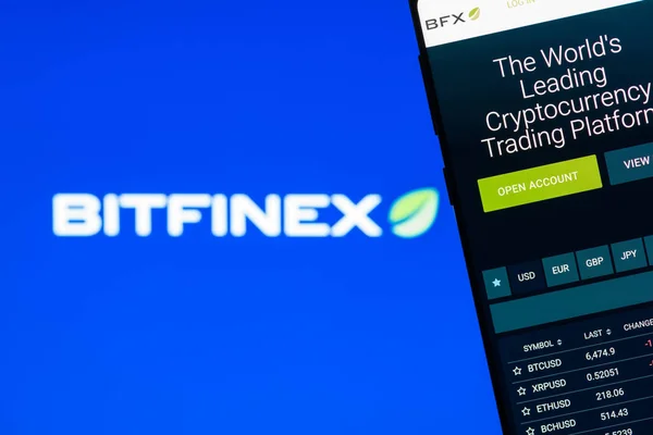 Kyrenia Zypern Oktober 2018 Die Bitfinex Webseite Wird Auf Dem — Stockfoto