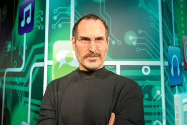 Istanbul, Türkiye - 3 Aralık 2016: Steve Jobs şekil Madame Tussauds balmumu Müzesi'nde. Steve Jobs kurucu, Başkan ve CEO Apple Inc yapıldı..
