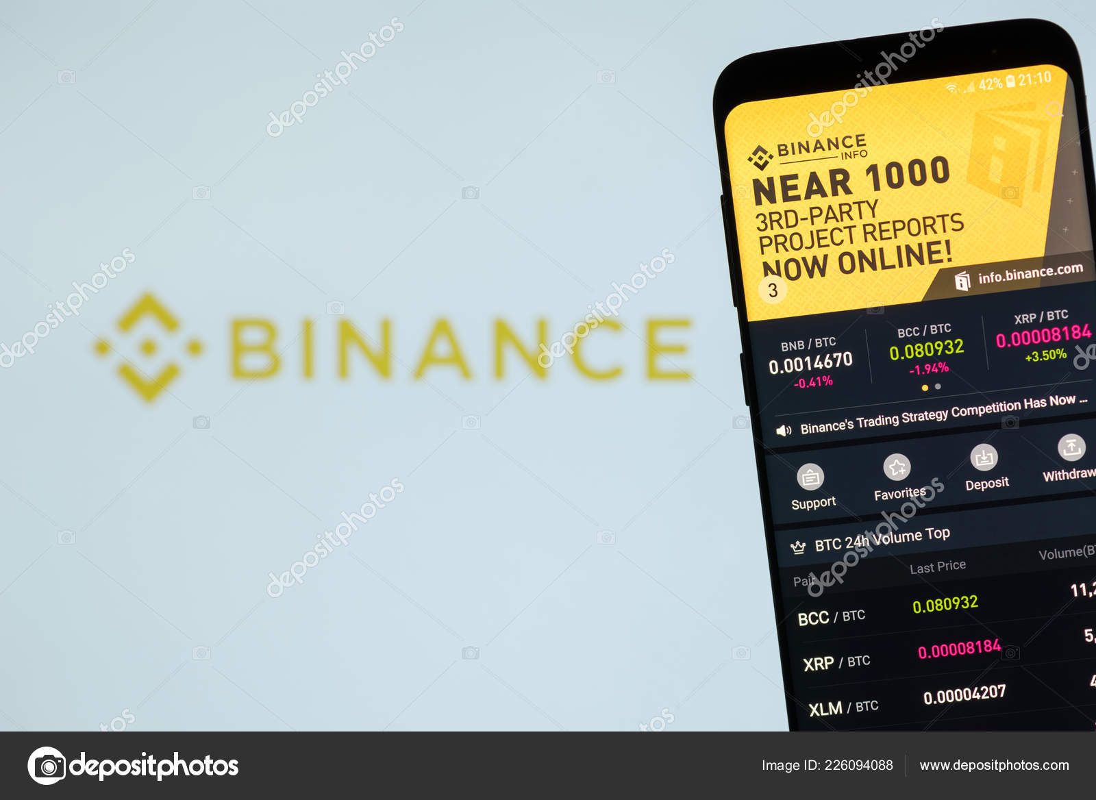 Kyrenia Cyprus November 2018 Binance Mobile App Running Smartphone Binance  — Stock Editorial Photo © Grey82 #226094088
