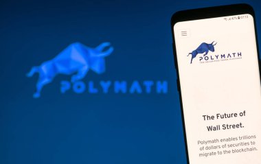 Girne, Kıbrıs - 8 Kasım 2018: akıllı telefon ekranında görüntülenen bilge (poli) cryptocurrency Web sitesi 