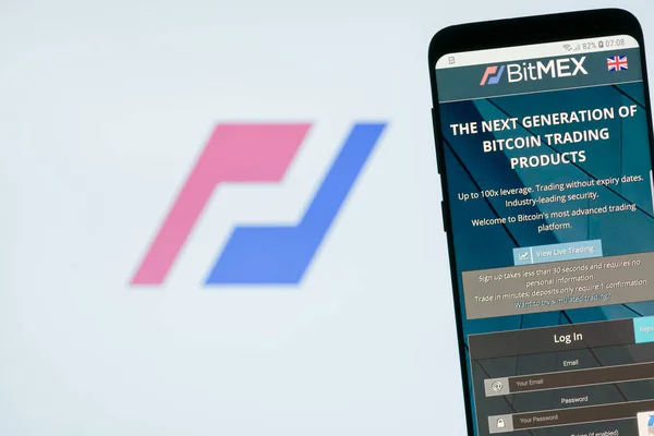 Kirenia Cipro Novembre 2018 Sito Bitmex Viene Visualizzato Sullo Schermo — Foto Stock