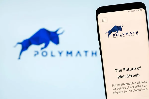 Kirenia Chipre Noviembre 2018 Sitio Web Criptomonedas Polymath Poly Muestra — Foto de Stock