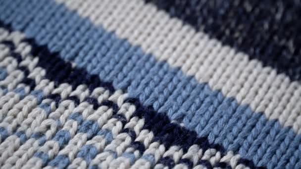 有图案的暖针织毛衣 — 图库视频影像