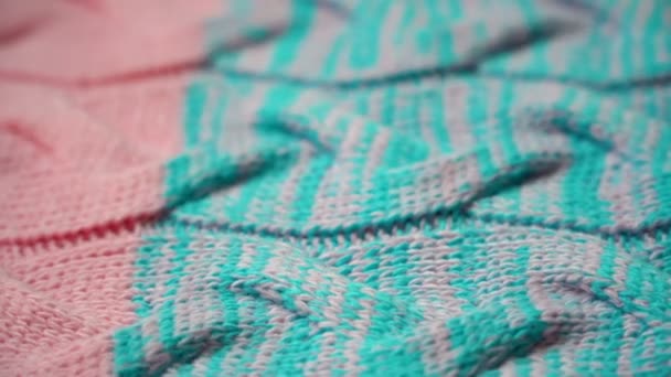 有图案的暖针织毛衣 — 图库视频影像