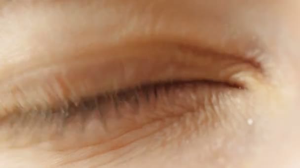 Parpadeos Ojos Humanos Primer Plano — Vídeo de stock