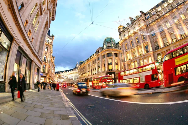 Shopping Oxford Street Londra Giorno Natale — Foto Stock