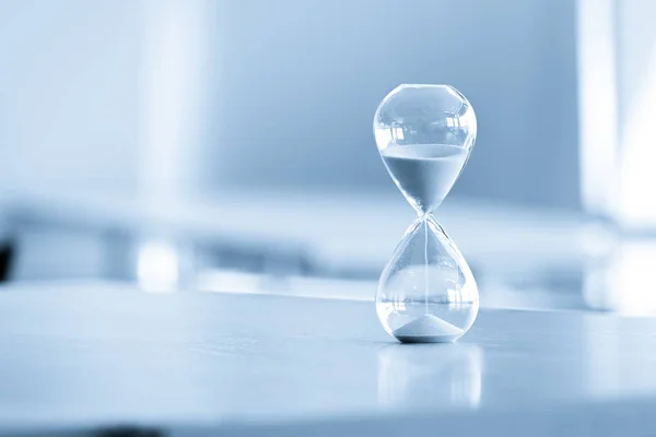 Пісочний Годинник Концепція Управління Робочим Часом — стокове фото