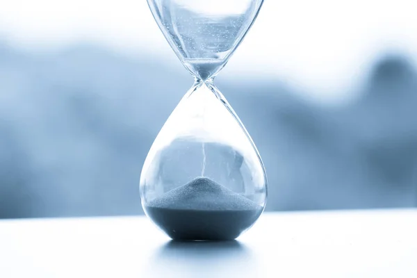 Пісочний Годинник Концепція Управління Робочим Часом — стокове фото