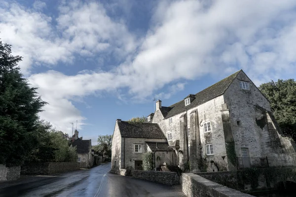 Село Bibury Cotswolds Arlington Рядок Англії — стокове фото