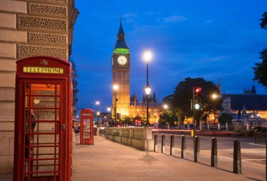 Big Ben ile Westminster abbey, London, İngiltere