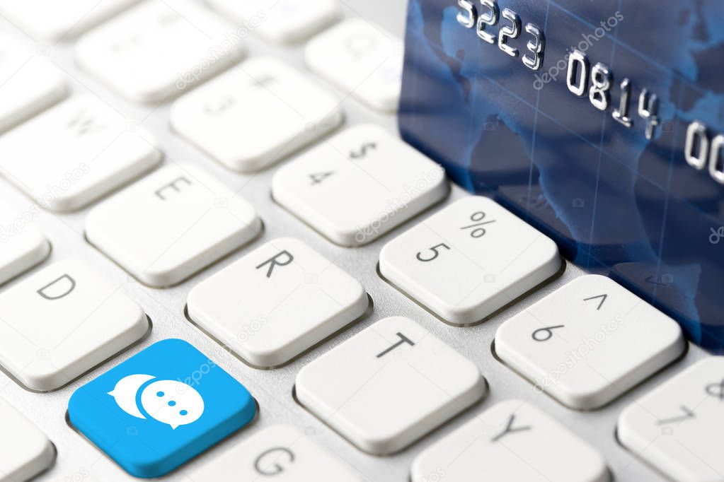 Credit card payment for online shopping
