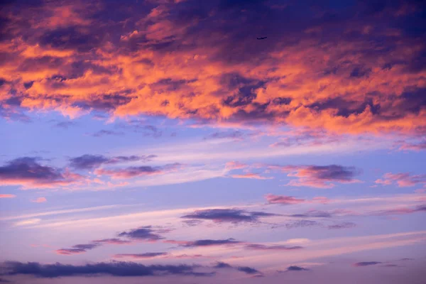 Sonnenuntergang Himmel Hintergrund Sommer — Stockfoto