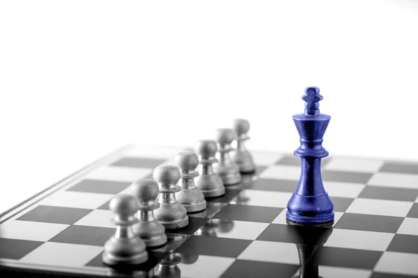 Satranç iş kavramı, lider takım çalışması ve başarı