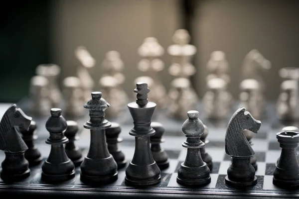 Chess business concept, leader teamwork & success