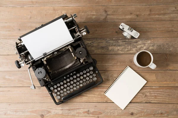 Top View Retro Style Typewriter Studio — Stock Photo, Image