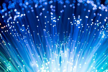 Fiber optik, soyut ve arka plan bulanıklık