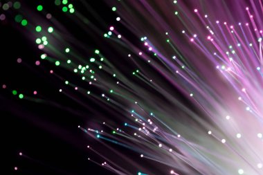 Fiber optik, soyut ve arka plan bulanıklık